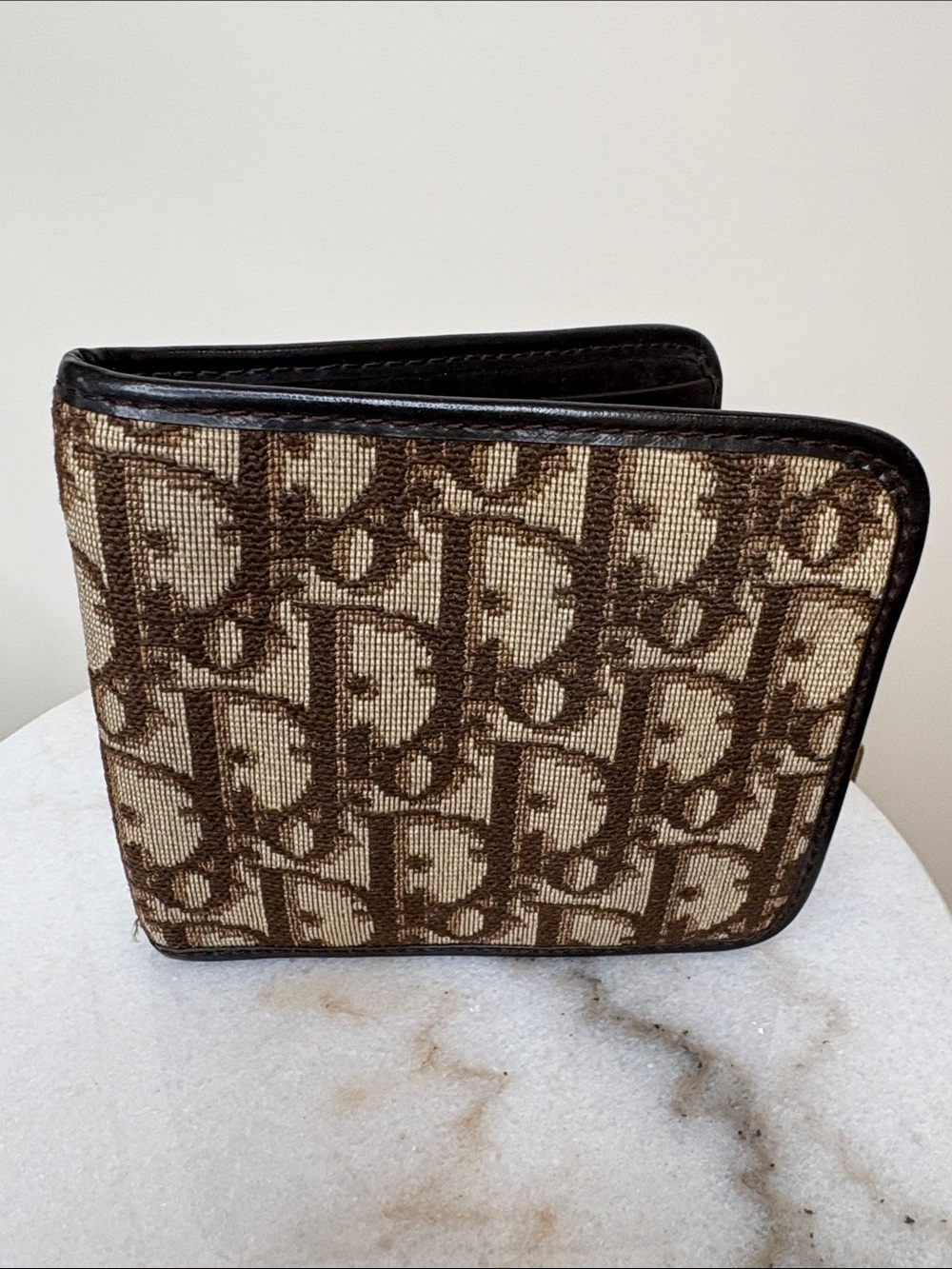 Christian Dior vintage brown wallet Trotter Oblique print